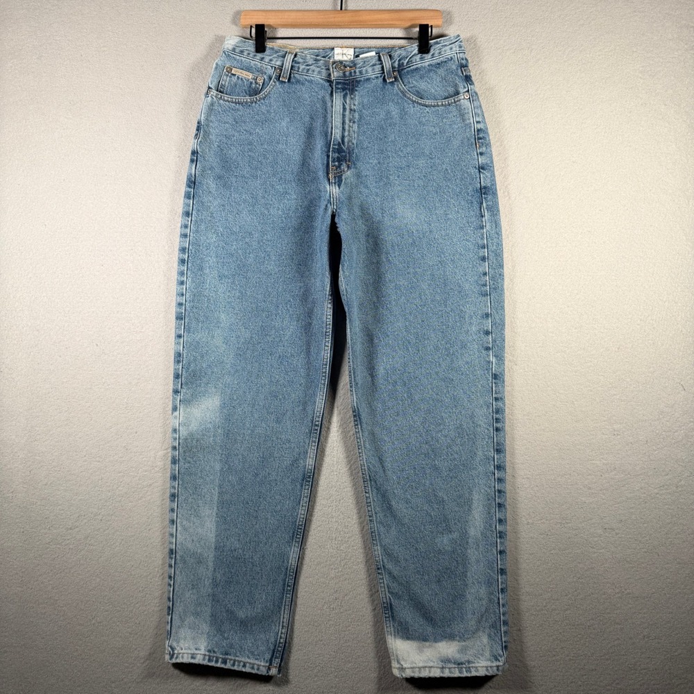 Calvin Klein Jeans Mens 34x30 Blue Easy Fit Straight Leg Denim 8MPP171